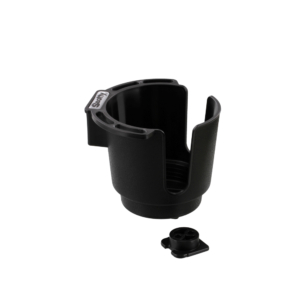 SCOTTY Black Cup Holder With Bulkhead / Gunnel Mount - 310BK