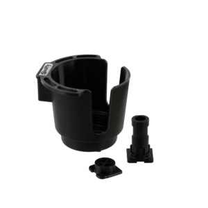SCOTTY Black Cup Holder With Bulkhead Gunnel Mount And Rod Holder Post Mount - 311BK
