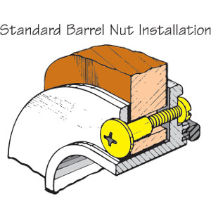 BECKSON Barrel Nut 10-24 x 3/8 Flush - BB187-31F